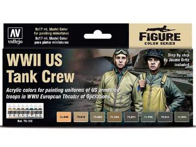 WWII US Tank Crew 8 colour paint set - image 1