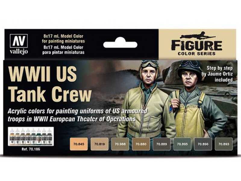 WWII US Tank Crew 8 colour paint set - image 1