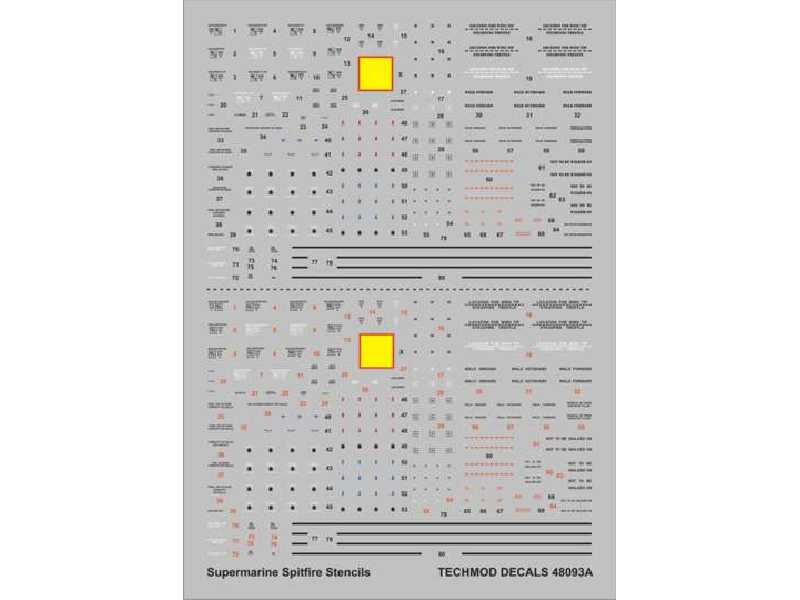 Decals - Supermarine Spitfire I-XVI Stencils - image 1