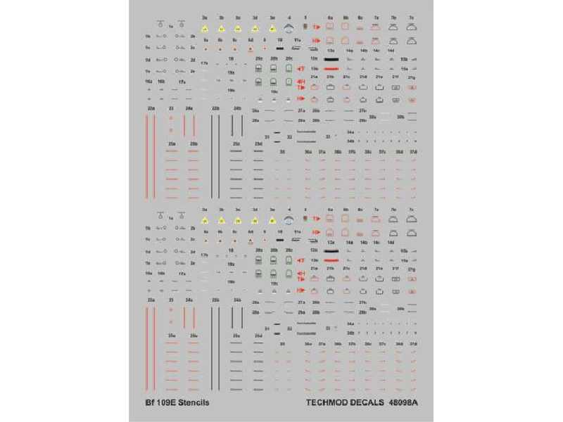 Decals - Stencils for Messerschmitt Bf 109E - image 1