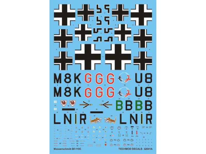 Decals - Messerschmitt Bf 110C - image 1