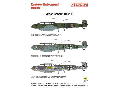 Decals - Messerschmitt Bf 110C - image 2