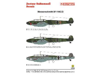 Decals - Messerschmitt Bf 110C/D - image 2