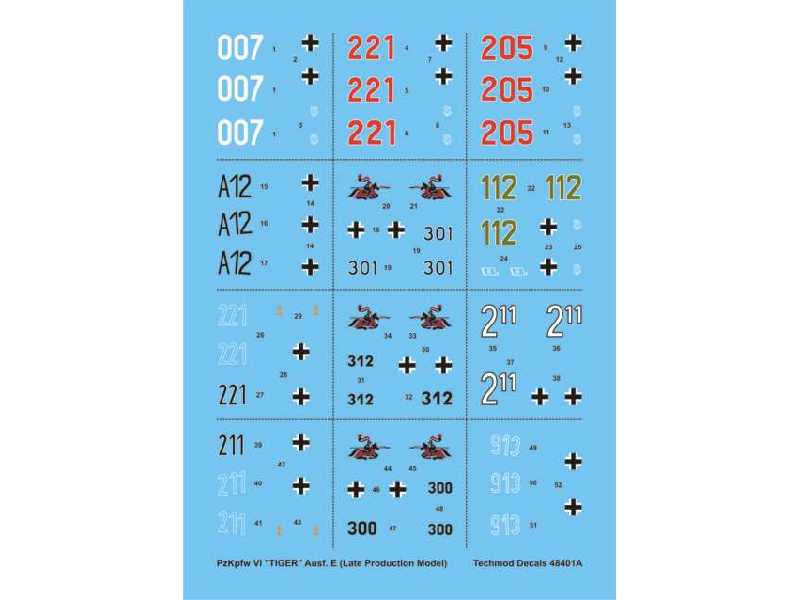 Decals - Pz.Kpfw.VI Tiger Ausf.E (Late Production Model) - image 1