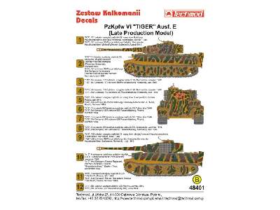 Decals - Pz.Kpfw.VI Tiger Ausf.E (Late Production Model) - image 2