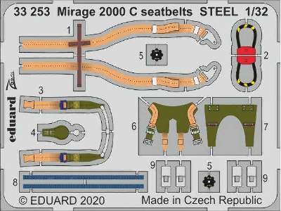 Mirage 2000 C seatbelts STEEL 1/32 - image 1