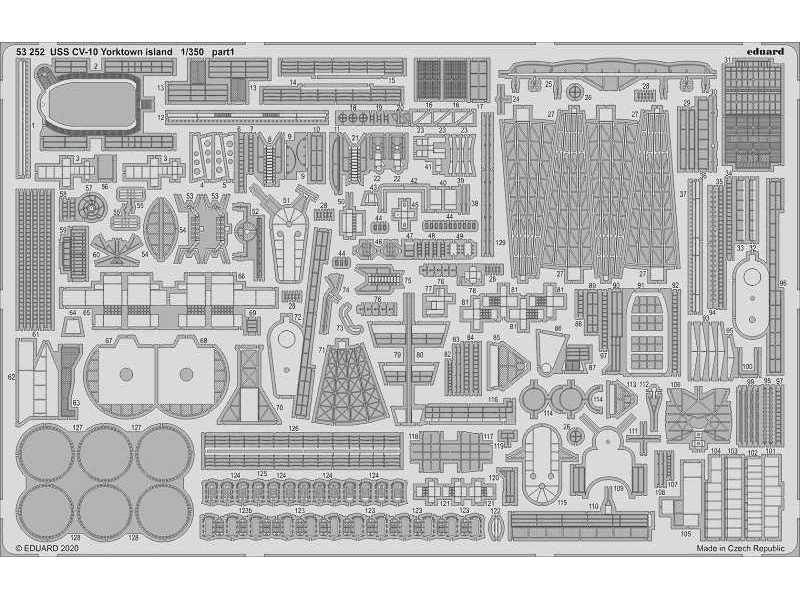 USS CV-10 Yorktown island 1/350 - Trumpeter - image 1