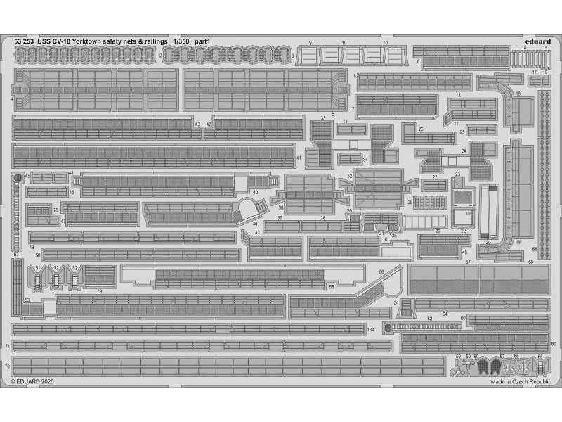 USS CV-10 Yorktown safety nets & railings 1/350 - image 1