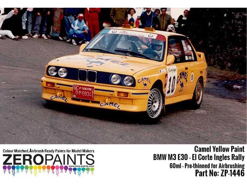 1446 Camel Yellow For Bmw M3 E30 - El Corte Ingles Rally - image 1