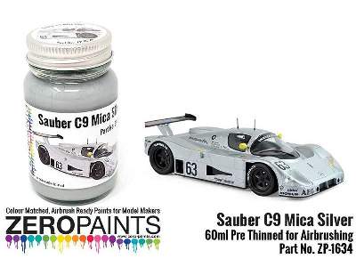 1634 Silver Mica Paint For Sauber C9 Le Mans 1989 - image 1