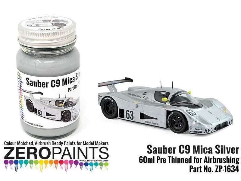 1634 Silver Mica Paint For Sauber C9 Le Mans 1989 - image 1 1634 Silver Mica Paint For Sauber C9 Le Mans 1989 - image 1