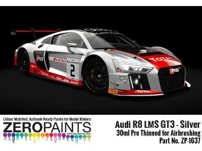 1637 Audi R8 Lms Gt3 Silver - image 2