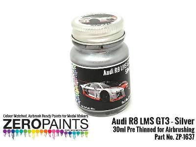 1637 Audi R8 Lms Gt3 Silver - image 3
