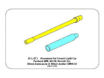 Armament for AML-60-20, barrels for 20mm Autocanon & 90mm mortar - image 8