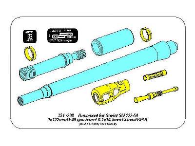 Armament for SU-122-54: 1x122 mm D-49 gun barrel, 1x14,5 mm KPVT - image 17