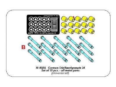 German Stielhandgranate 24 –set of 15 pcs. All metal parts - image 9