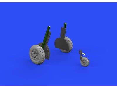 Bf 108 wheels spoked 1/32 - Eduard - image 1