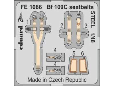 Bf 109C seatbelts STEEL 1/48 - image 1