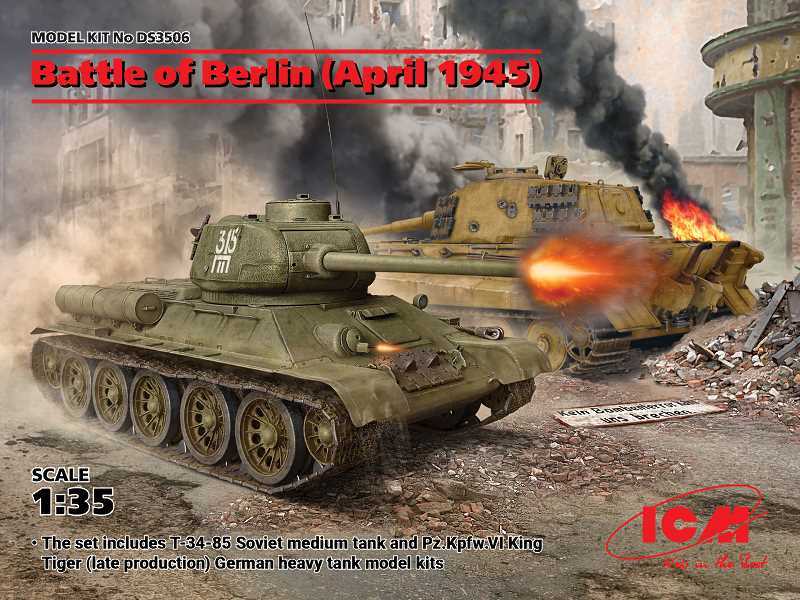 Battle of Berlin - April 194 - T-34-85, King Tiger - image 1