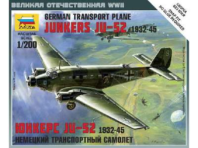 German transport plane Junkers Ju-52 1932-45 - No glue required - image 1