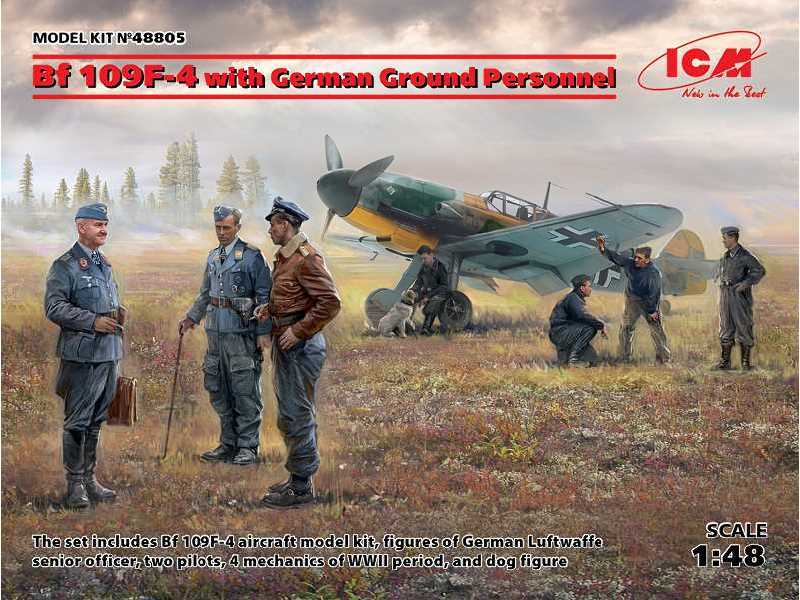 Bf 109F-4 with German Ground Personnel - image 1