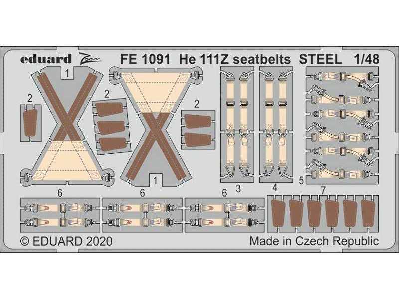 He 111Z seatbelts STEEL 1/48 - image 1