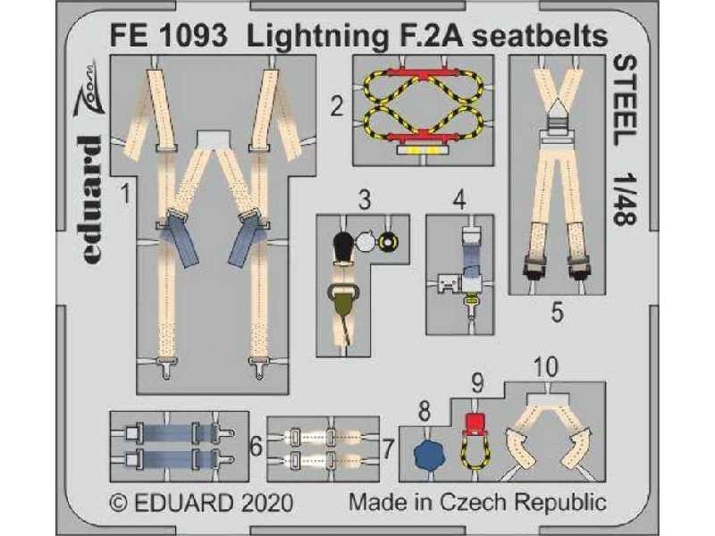 Lightning F.2A seatbelts STEEL 1/48 - image 1