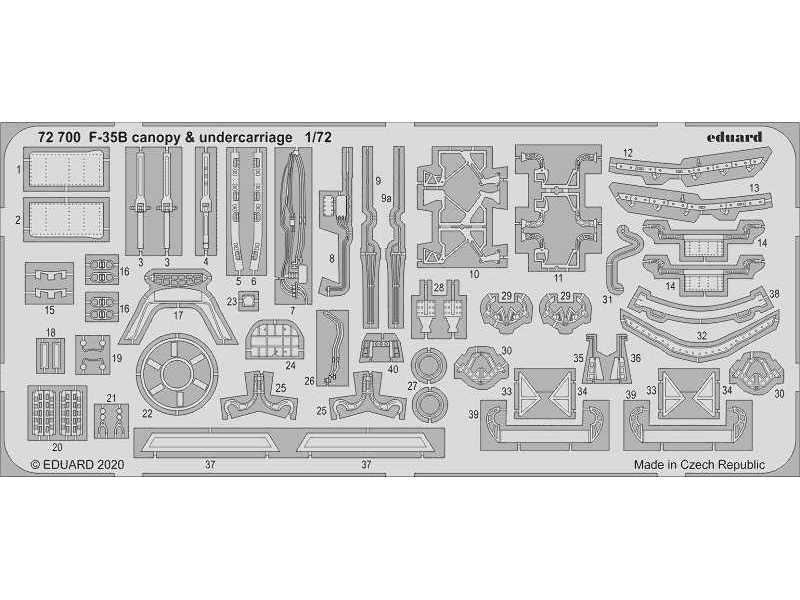 F-35B canopy & undercarriage - Italeri - image 1