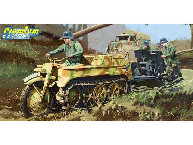 Sd.Kfz.2 Kettenkrad Late Production & 3.7cm PaK 36 w/crews - image 1 Sd.Kfz.2 Kettenkrad Late Production & 3.7cm PaK 36 w/crews - image 1