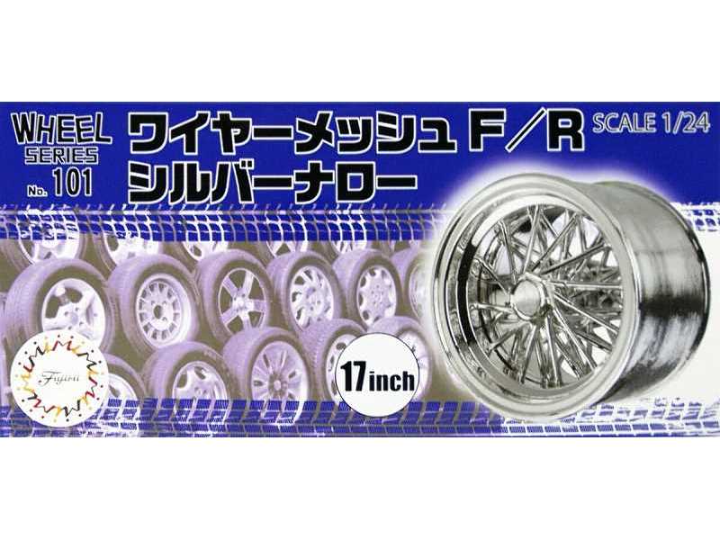 Wheel Series No.101 Wire Mesh F/R Silver Narrow 17-inch - image 1