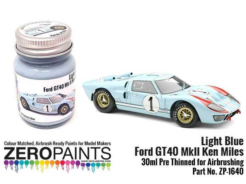 1640 Light Blue Ford Gt40 Mk Ii Ken Miles - image 1