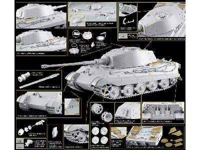 Sd.Kfz.182 Kingtiger Henschel Turret Last Prod. w/Transp. Track - image 2