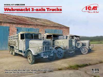 Wehrmacht 3-axle Trucks (Henschel 33D1, Krupp L3H163, LG3000) - image 1