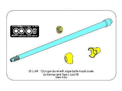 7.5cm gun barrel with single baffle muzzle brake for Tiger I - image 11