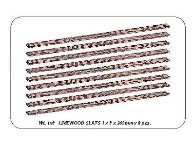 Limewood slats 1 x 8 x 245mm x 9 pcs. - image 5