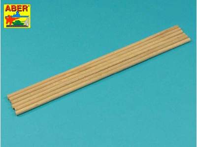 Wood round rods dia. 5mm length 245mm x 6 pcs. - image 1