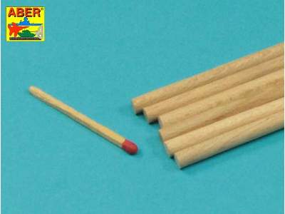 Wood round rods dia. 5mm length 245mm x 6 pcs. - image 3