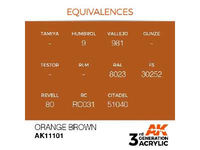 AK 11101 Orange Brown - image 3
