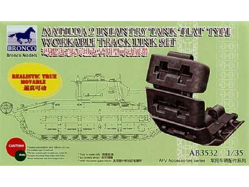 Matilda 2 Infantry Tank Flat Type Workable Track Link Set - image 1