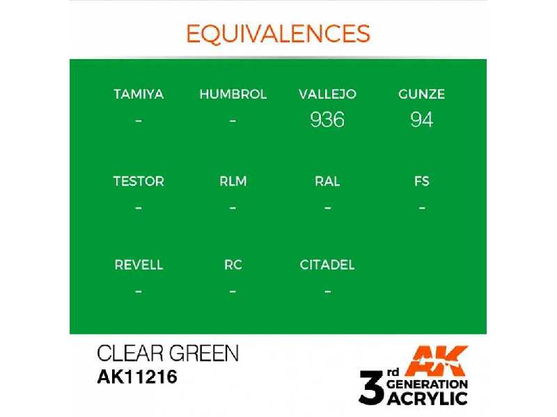 AK 11216 Clear Green - image 1 AK 11216 Clear Green - image 1