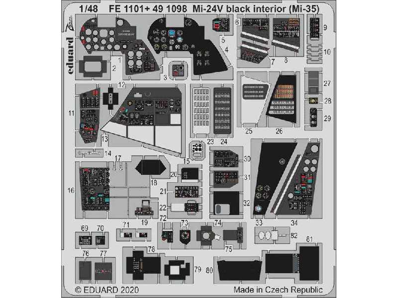 Mi-24 interior black (Mi-35) 1/48 - image 1