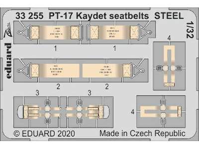PT-17 Kaydet seatbelts STEEL 1/32 - image 1