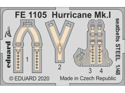 Hurricane Mk. I seatbelts STEEL 1/48 - image 1