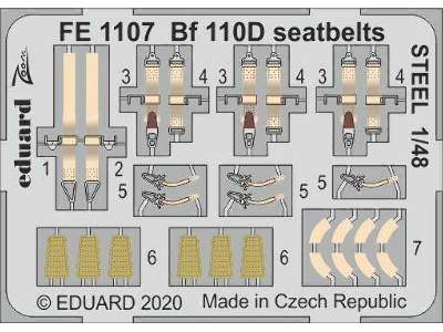 Bf 110D seatbelts STEEL 1/48 - image 1