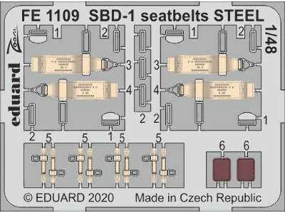SBD-1 seatbelts STEEL 1/48 - image 1