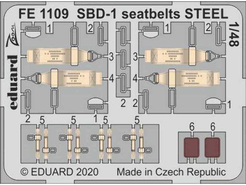 SBD-1 seatbelts STEEL 1/48 - image 1