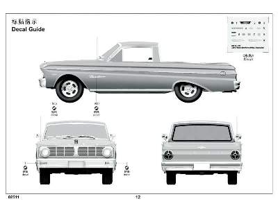 65 Ford Falcon Ranchero pickup, stock plus - image 2