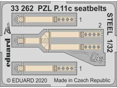 PZL P.11c seatbelts STEEL 1/32 - Ibg - image 1