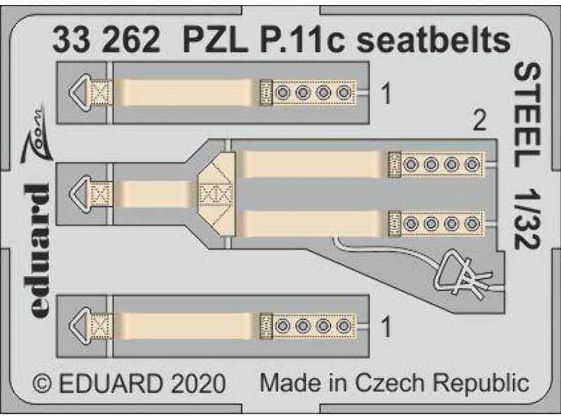 PZL P.11c seatbelts STEEL 1/32 - Ibg - image 1