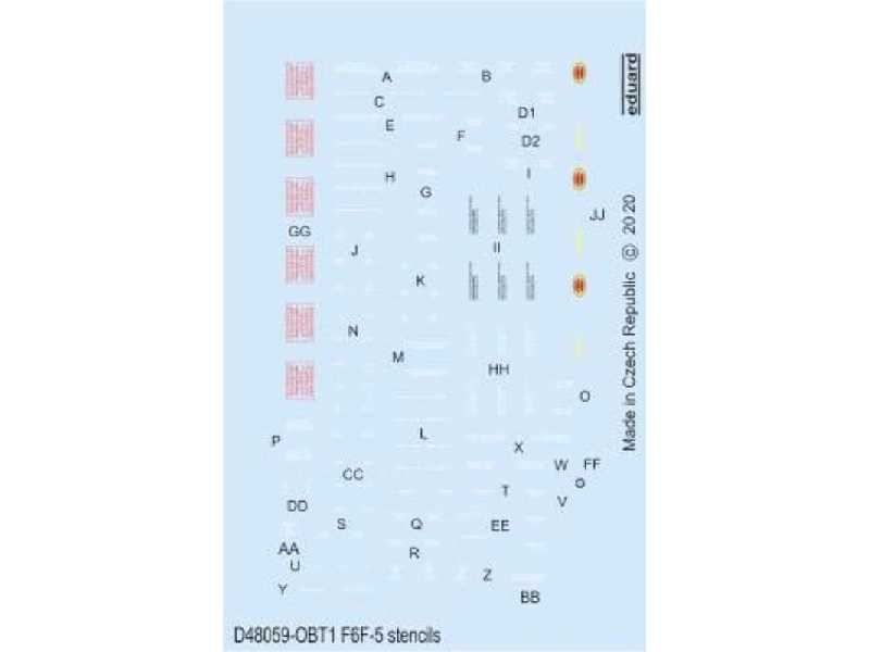 F6F-5 stencils 1/48 - image 1